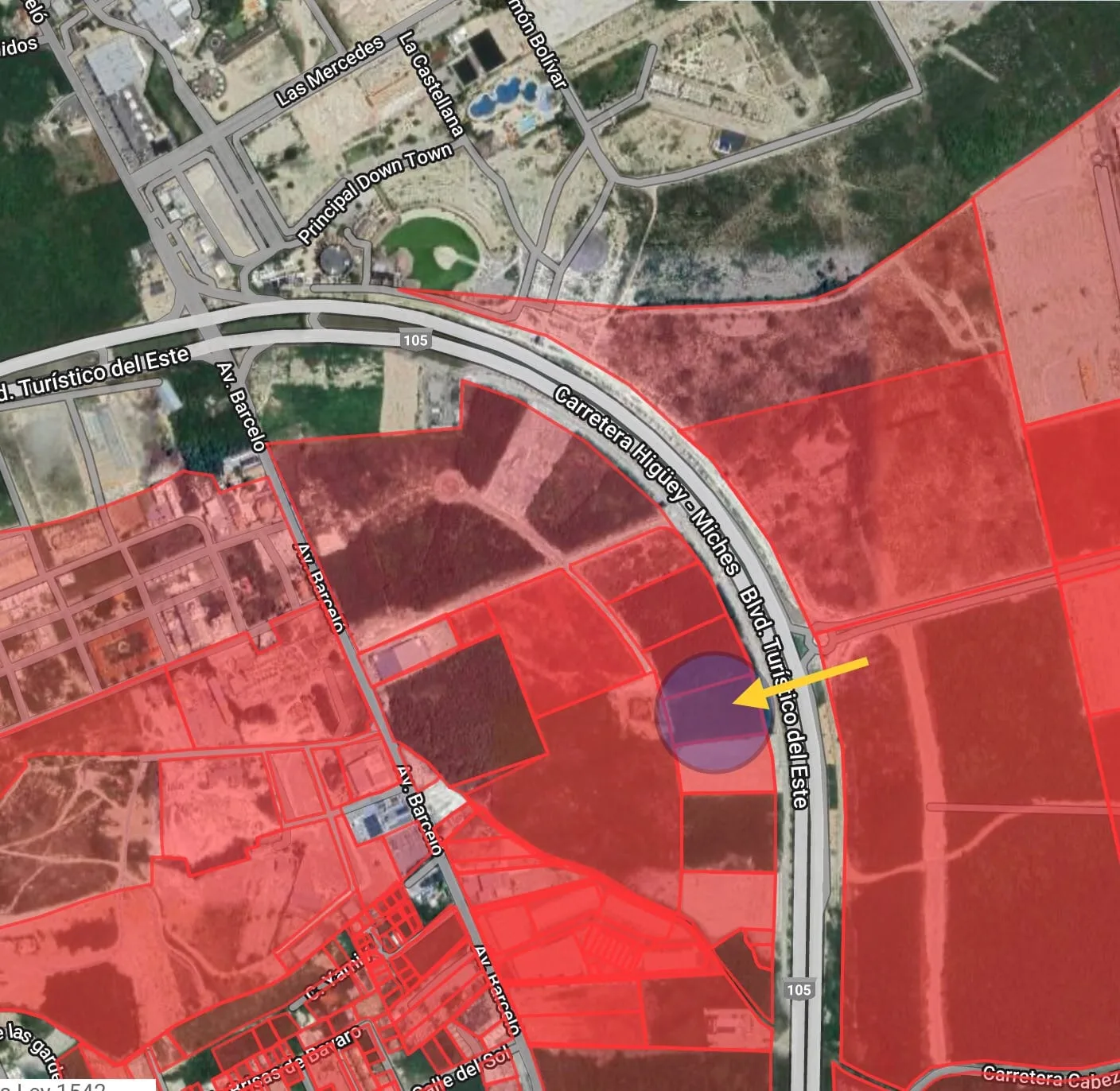 Terreno en venta comercial en Boulevard Turístico del Este